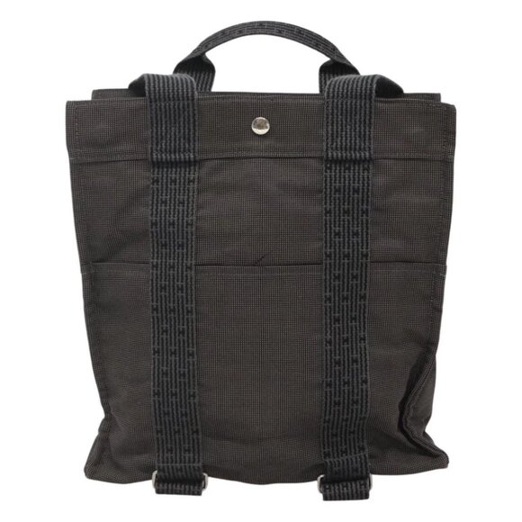 HERMES Sac A Dos MM Backpack Canvas Gray - Picture 2 of 16